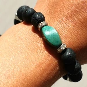 Lava beads string bracelet